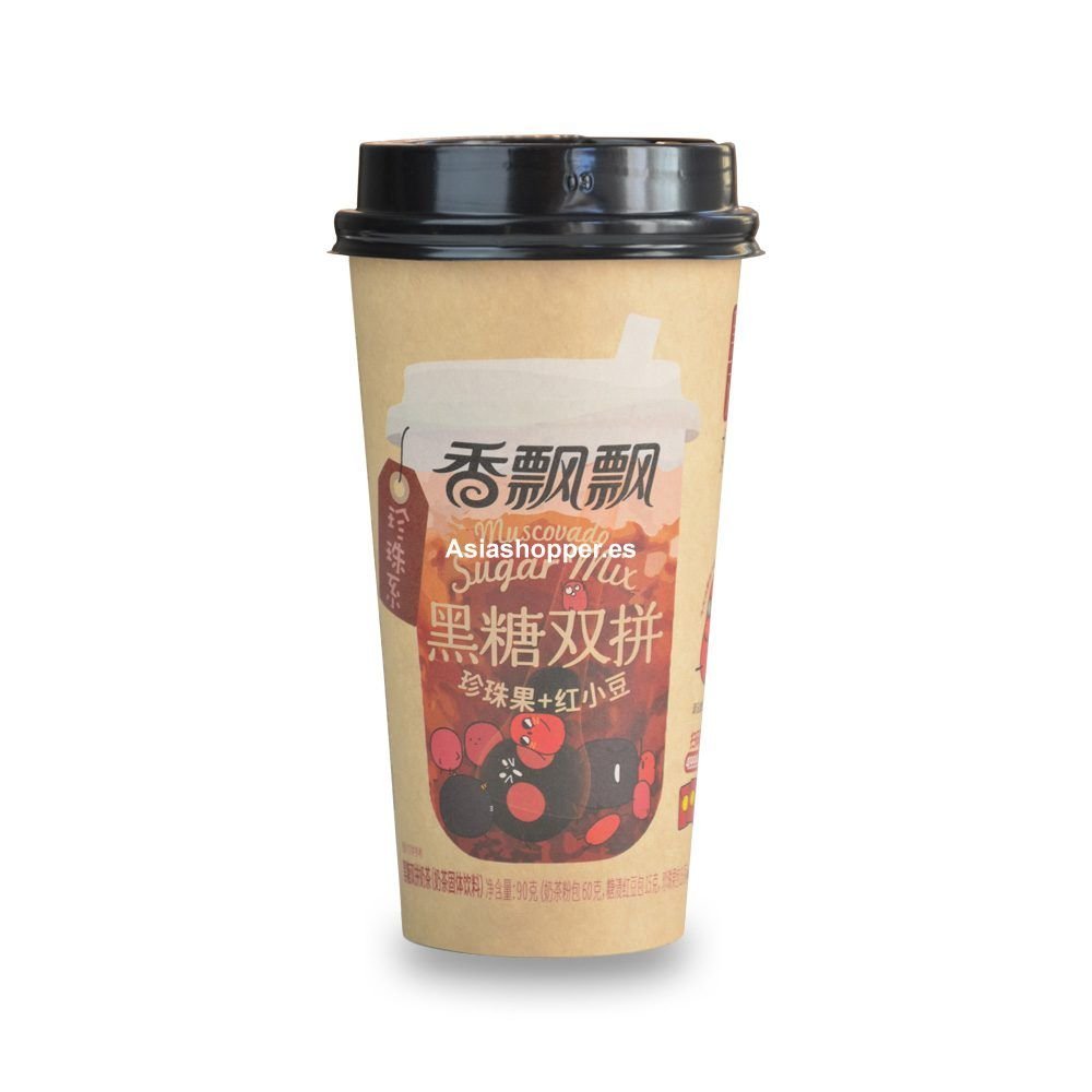 Bubble Tea Sabor a Azúcar Muscorado con Tapiocas y Anko 90g