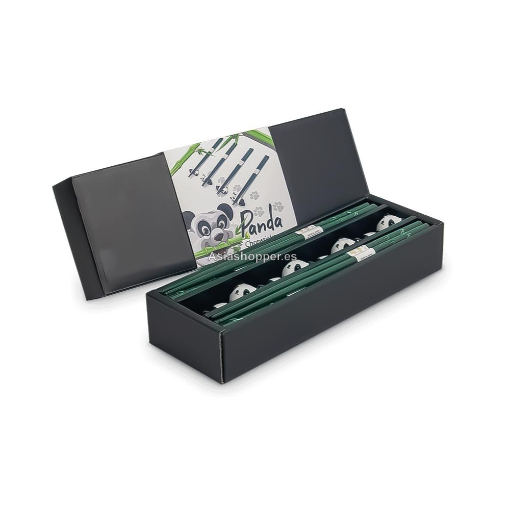 Conjunto de Palillos con soporte panda de palillos