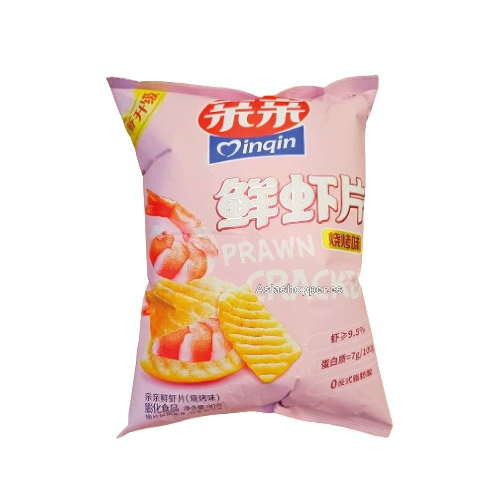 Snack Pan de Gambas Sabor Barbacoa 80g QINQIN