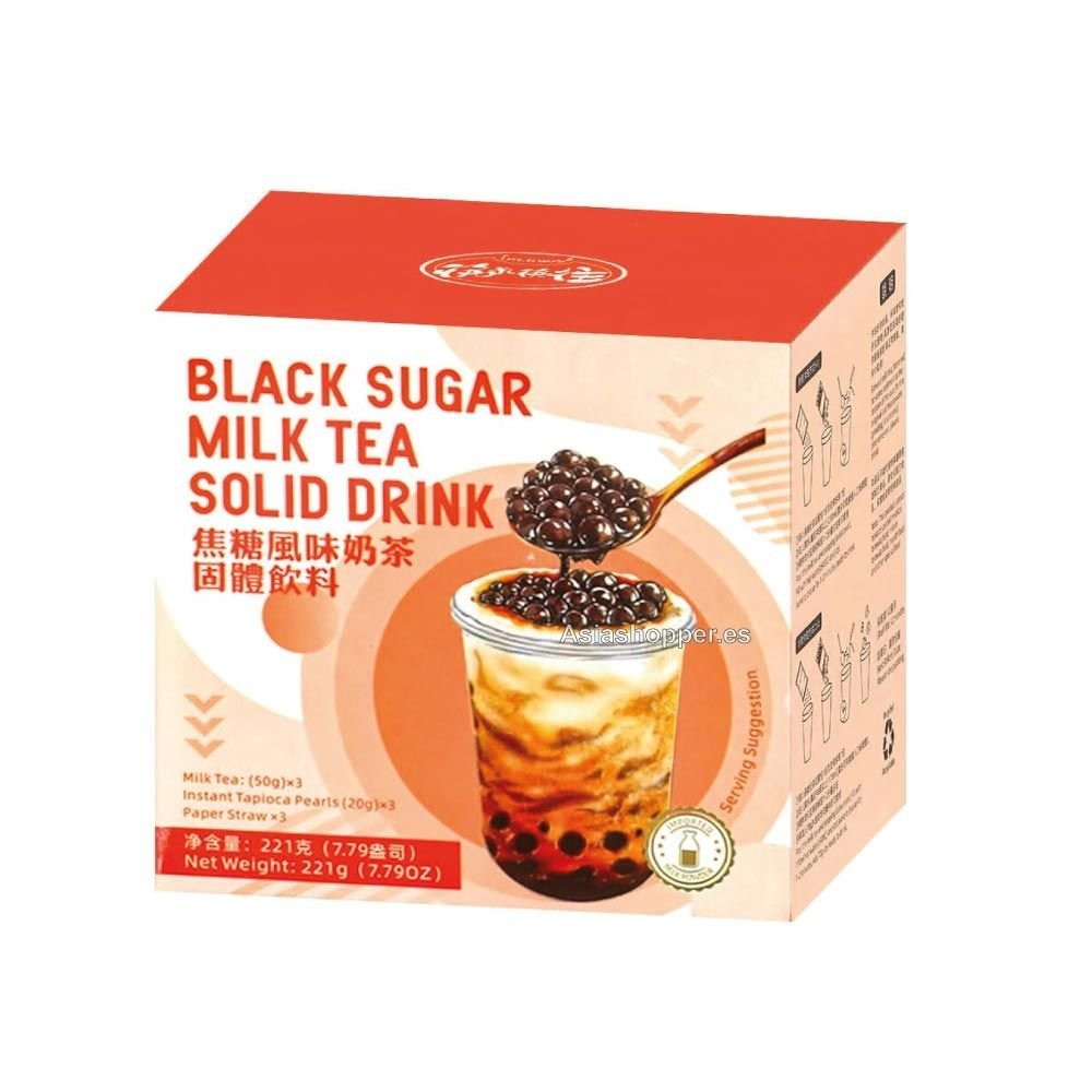 Kit de Bubble Tea de Azúcar Moreno 3 Raciones 221g KLKW
