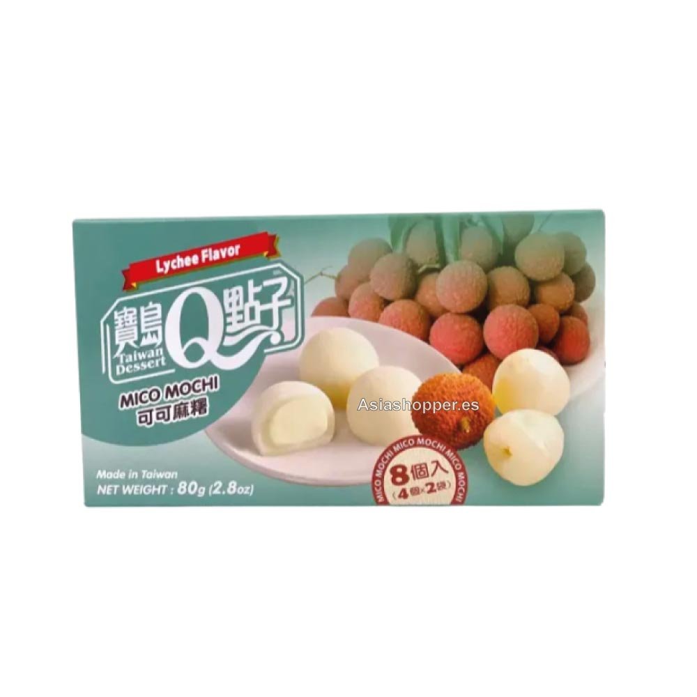 Mochi Lychee relleno de Chocolate Blanco 80g TAIWAN DESSERT